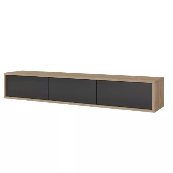 Szafka RTV FRIDA 3K 180cm dąb olejowany/antracyt 638954