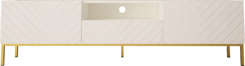 Szafka RTV GALA 01 190x37cm biały połysk MEG 144526