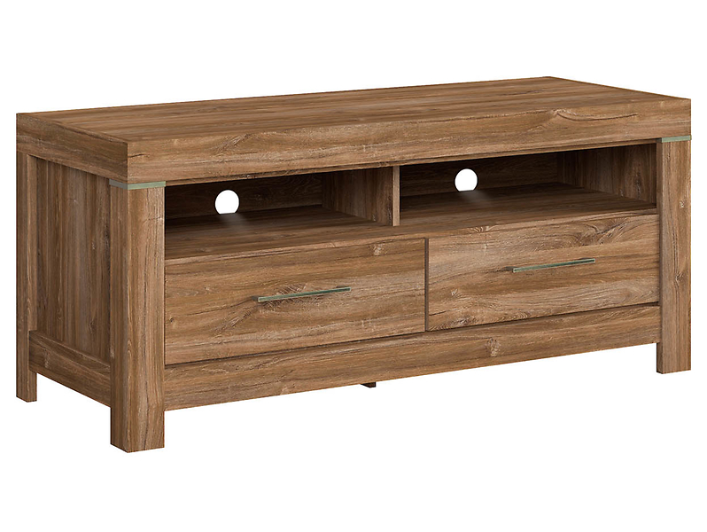 Szafka RTV Gent 138 cm z 2 szufladami i półką dąb stirling 10123