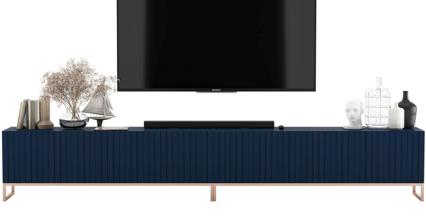 Szafka RTV Glamour Komoda RTV Granatowy MAT 300 cm 115901