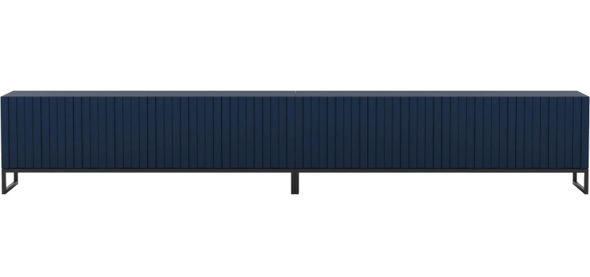Szafka RTV Glamour Komoda RTV Granatowy MAT Loft Rama 300 cm 239658