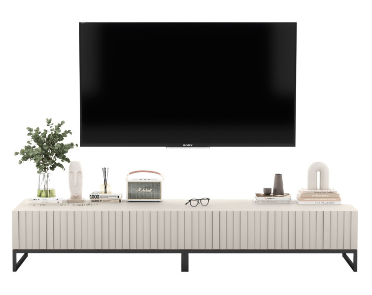Szafka RTV Glamour Uniwersalna Komoda RTV Kaszmir Mat 220 cm 1063130