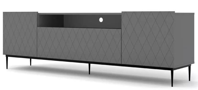 Szafka rtv grafit mat + rama - Jolo 692465