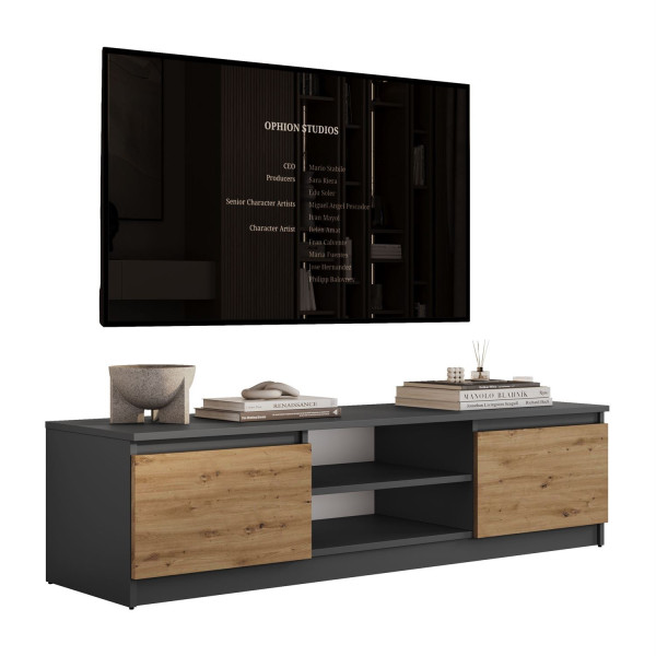 Szafka RTV HANA 140 cm, artisan/antracyt 841694