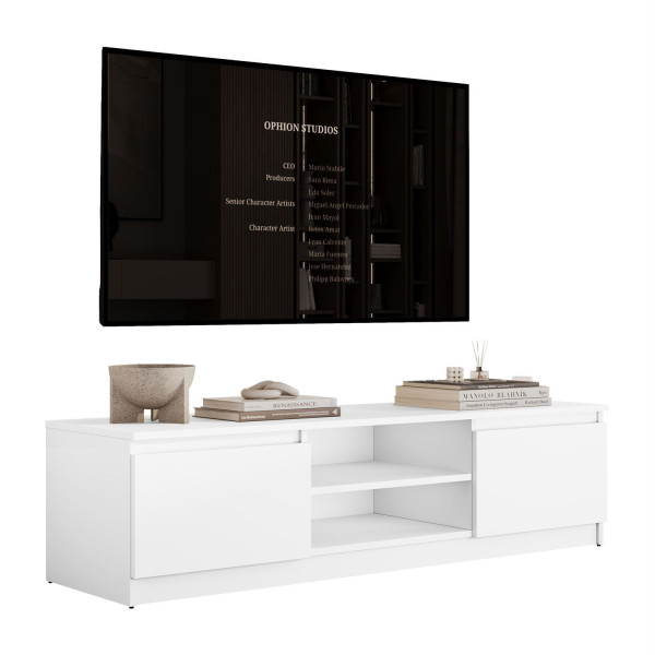 Szafka RTV HANA 140 cm, biały 841701