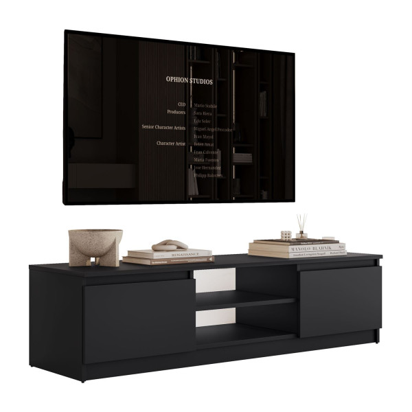 Szafka RTV HANA 140 cm, czarny mat 841692