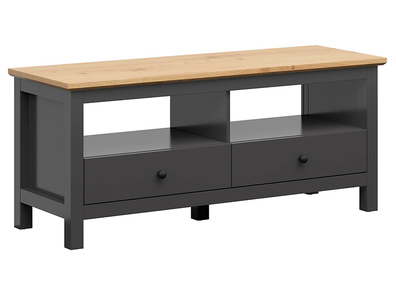 Szafka RTV Hesen 137 cm z 2 szufladami grafit 39893