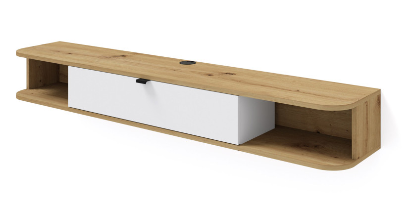 Szafka RTV ICARUS 156 dąb artisan / biały mat 241254