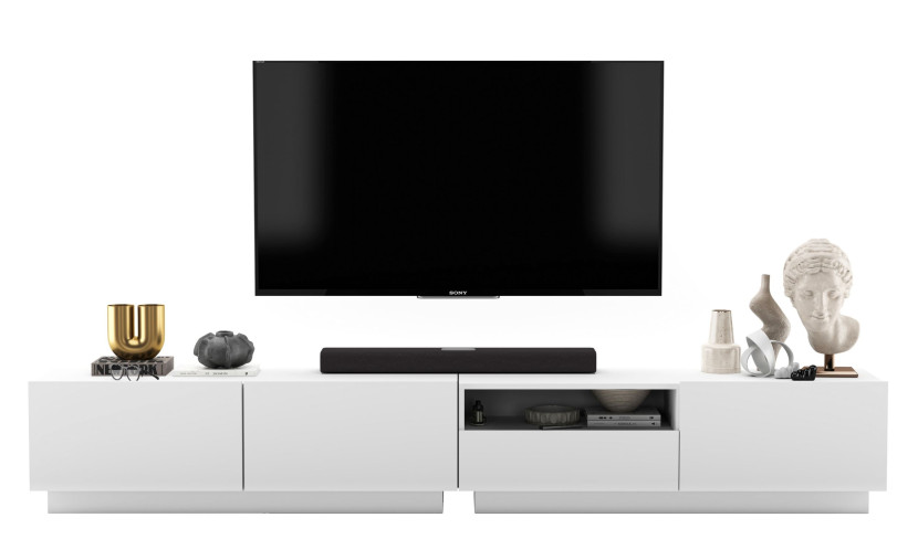 Szafka RTV Industrialna szuflada biały mat komoda Loft 240 180347