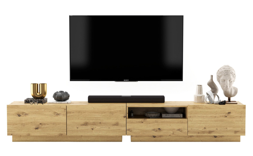 Szafka RTV Industrialna szuflada dąb Artisan Loft 240 cm 180341
