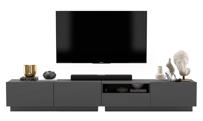 Szafka RTV Industrialna szuflada grafit mat komoda Loft 240 180350