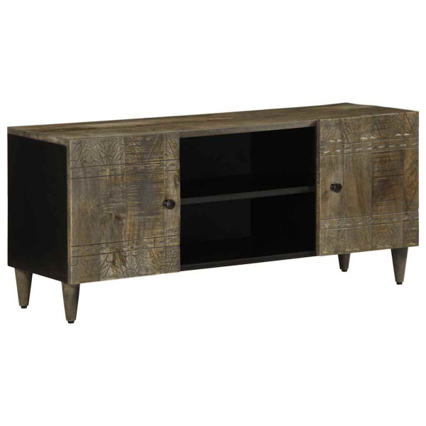 Szafka RTV Jasnoszara 105x33.5x46 cm Drewno lite Mango 867677
