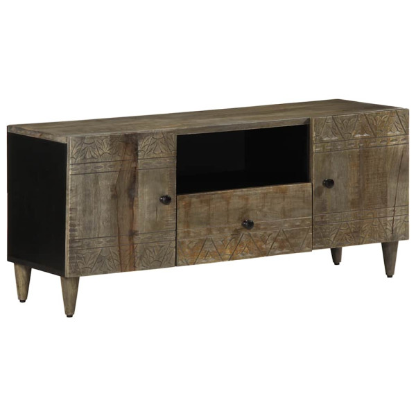 Szafka RTV Jasnoszara 105x33.5x46 cm Drewno lite Mango 867579