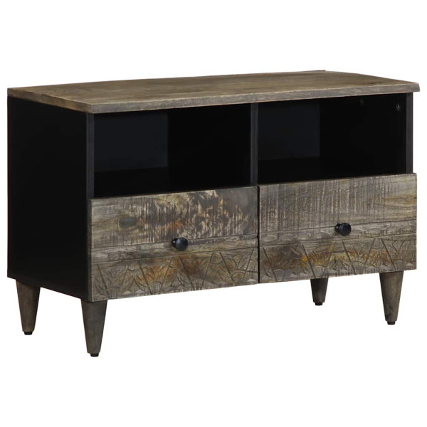 Szafka RTV Jasnoszara 70x33.5x46 cm Drewno lite Mango 867176