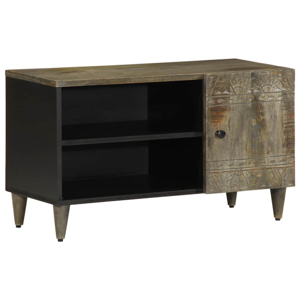 Szafka RTV Jasnoszara 80x31.5x46 cm Drewno lite Mango 867557