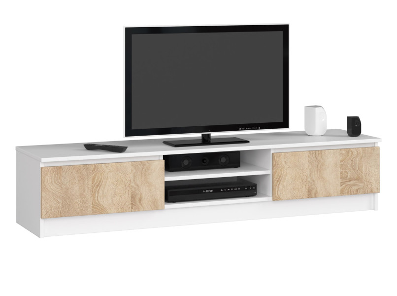 Szafka RTV K160 BIała, Dąb Sonoma 160x40x33 cm 301758