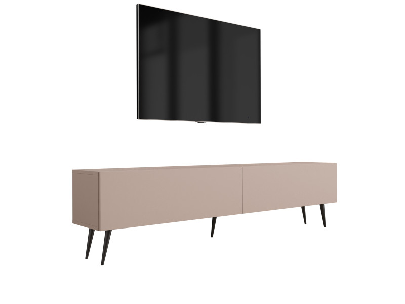 Szafka RTV: Karmelowy Brąz, 170 x 52 x 32 cm, nogi czarne 642431