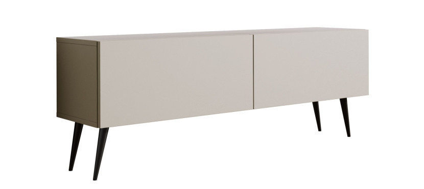 Szafka RTV : Kaszmir, czarne nogi, 140 x 34 x 32 cm 352337