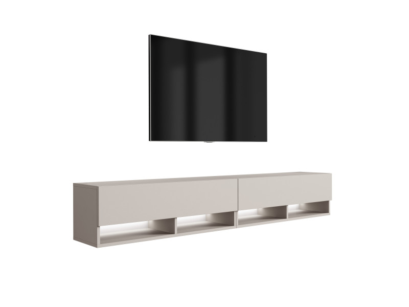Szafka RTV Kaszmir, LED biały, 200 (2 x 100) × 32 × 34 cm 749615