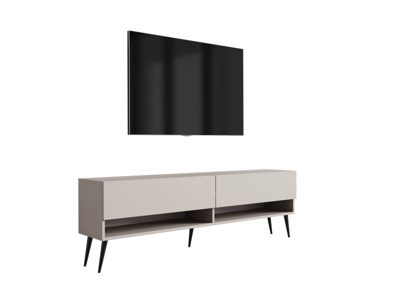 Szafka RTV Kaszmir, nogi pochyłe czarne, 170 × 32 × 52 cm 749659