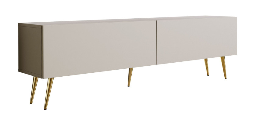 Szafka RTV : Kaszmir, złote nogi, 170 x 34 x 32 cm 352299