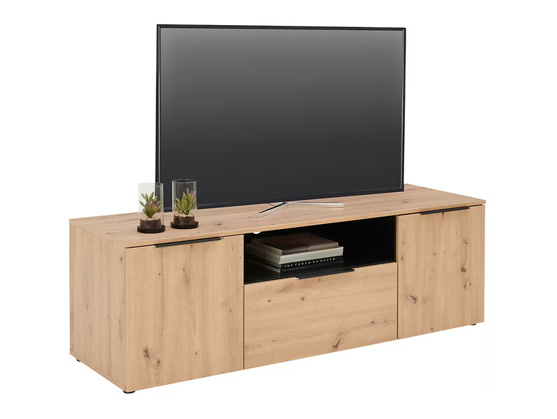 Szafka RTV Kera 160 cm z 2 drzwiami dąb artisan 803761