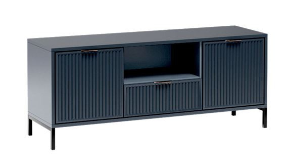Szafka RTV LINK LS-3 indigo 135 cm GRANAT RYFLOWANE FRONTY 135347
