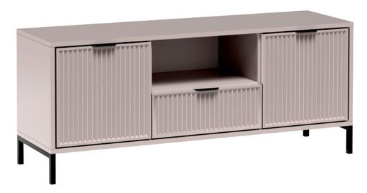 Szafka RTV LINK LS-3 kaszmir 135 cm RYFLOWANE FRONTY 135353