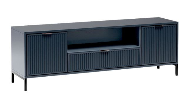 Szafka RTV LINK LS-4 165 cm indigo GRANAT RYFLOWANE FRONTY 135355