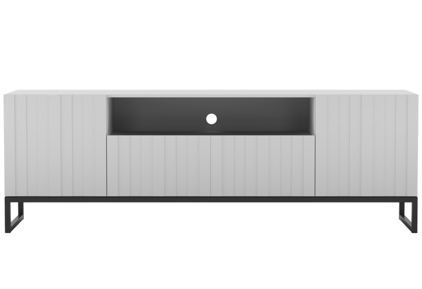 Szafka RTV Loft Biały MAT Nowoczesna Komoda RTV 150 cm Rama 242358