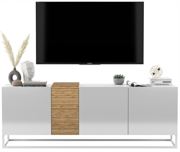 Szafka RTV Loft komoda RTV Loft biały połysk 160cm 58049