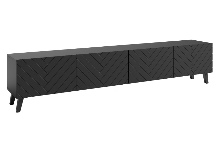Szafka RTV LOKET 190 czarny grafit/czarny MDF wzór M3 330107
