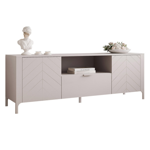 Szafka RTV LORIEN 160 cm z jodełką kaszmir 712399