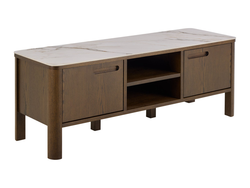 Szafka RTV Marquise 120 cm z ceramicznym blatem, Ceramic + Oak smoked 840668