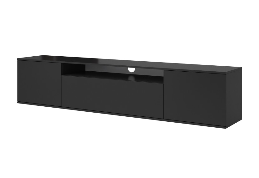 Szafka RTV Masimo 200cm czarna wisząca 339789