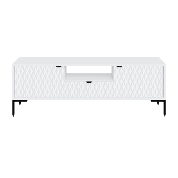 Szafka RTV MODERN – Biała | 150x47x40 cm 1079053