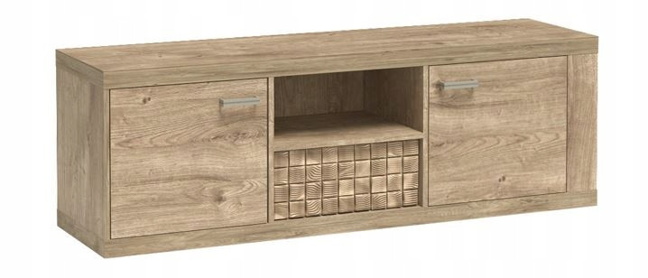 Szafka RTV NATURAL 150 cm dąb ribbeck stolik pod telewizor drzwi półka 647376