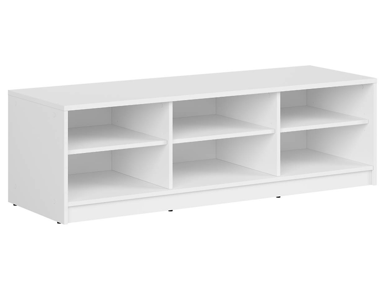 Szafka RTV Nepo Plus 138 cm z półkami biała 52078