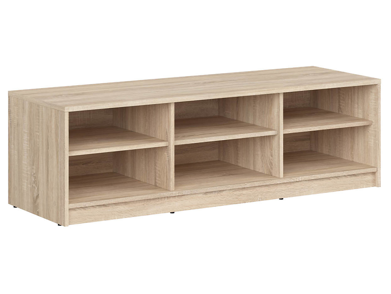 Szafka RTV Nepo Plus 138 cm z półkami dąb sonoma 52084