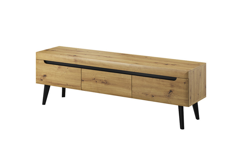 Szafka RTV NORDI NRTV160 Dąb Artisan/Czarny 300450