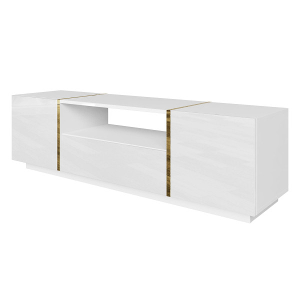Szafka RTV ONYX biały połysk push 96777
