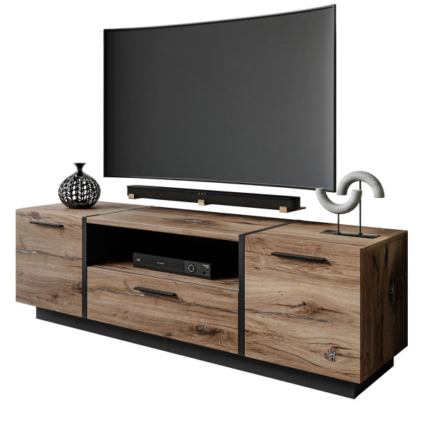 Szafka RTV ONYX LOFT na cokole uchwyty 96811