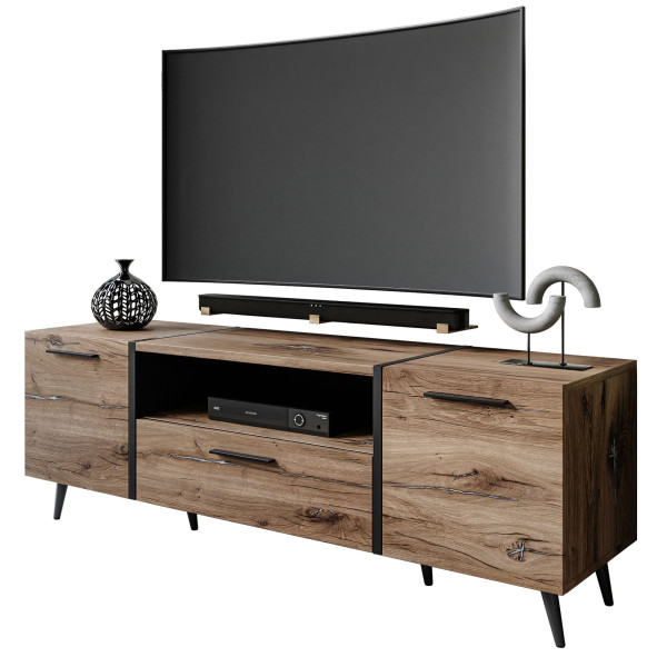 Szafka RTV ONYX LOFT na nóżkach uchwyty 96738