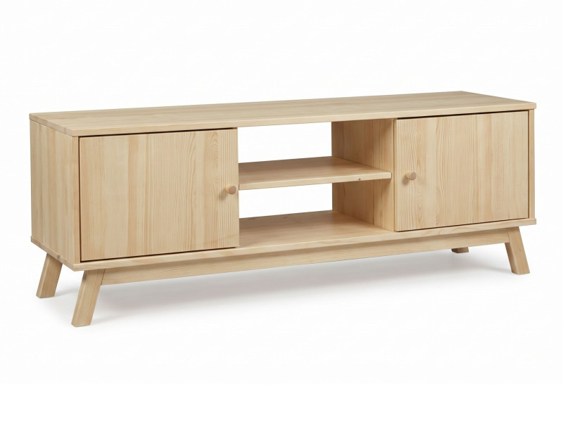 Szafka RTV Oregon wood 150 cm drewniana, kolor sosna naturalna lakierowana 1063131