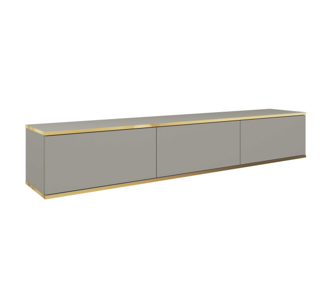 Szafka RTV ORINO 175 cm szara ze złotymi detalami 649719