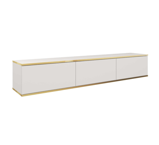 Szafka RTV ORO 175 biały + złoty 351419