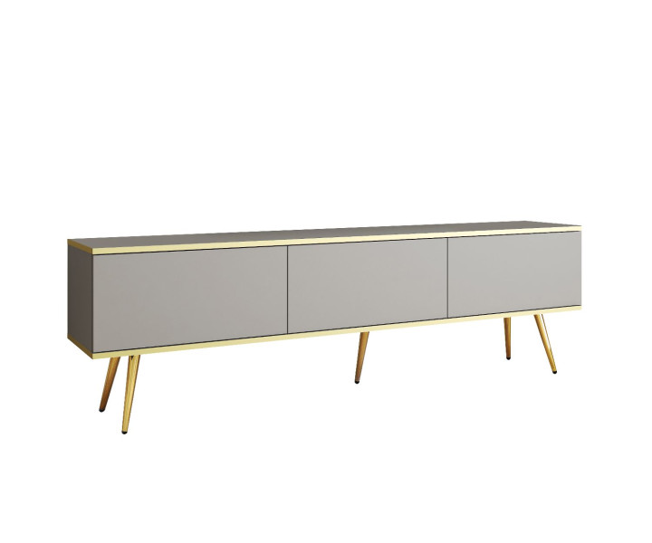Szafka RTV ORO 175 szary + złoto ze złotymi nóżkami 282977