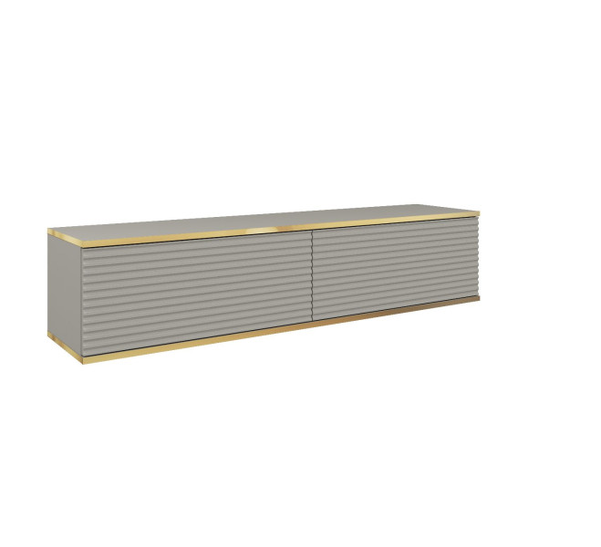 Szafka RTV ORO MDF 135 szary + złoto 270807