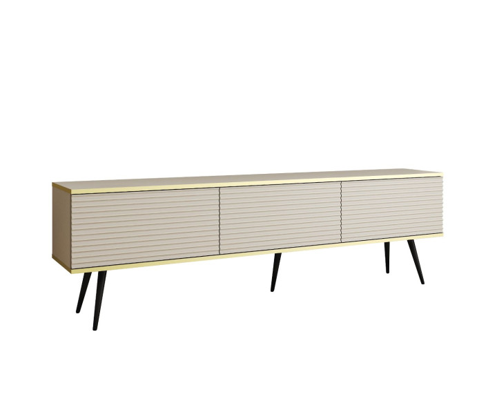 Szafka RTV ORO MDF 175 beż/kaszmir prążkowane fronty 282986