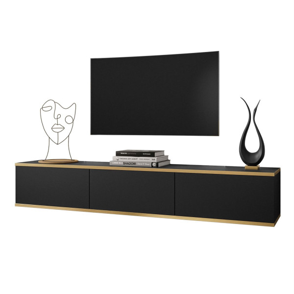 Szafka RTV OXFORD 175 cm czarny mat podwieszana 96812